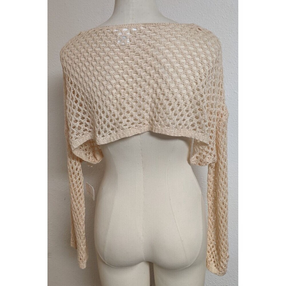 NEW Women's ALTAR'd STATE Cropped Crocheted Long Sleeve Top Small $49.95 - Picture 2 of 10